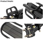 ThreeH Retractable Bike Luggage Cargo Rack Aluminum Alloy Bicycle Pannier Bag Holder Easy to Install BK41