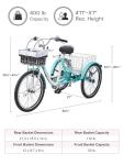 VIRIBUS 7-Speed Adult Tricycle with Baskets