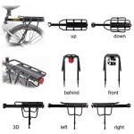 West Biking 110Lb Capacity Almost Universal Adjustable Bike Cargo Rack Cycling Equipment Stand Footstock Bicycle Luggage Carrier Racks with Reflective Logo
