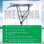 Rear Bike Rack Bike Cargo Racks Lightweight Alloy Aluminium 55LB Load Bearing Capacity Cargo Rack for Bike for Mountain Bike Road Bicycle Rear Rack, Height Adjustable Bicycle Rack 24"-28" Bike, Black