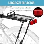YONTUO BCR11:Rear Bike Rack,Bike Cargo Rack,Aluminum Alloy,Large Size Reflective,Retractable,Universal,Height Adjustable