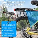 West Biking 110Lb Capacity Almost Universal Adjustable Bike Cargo Rack Cycling Equipment Stand Footstock Bicycle Luggage Carrier Racks with Reflective Logo