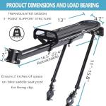 YONTUO BCR11:Rear Bike Rack,Bike Cargo Rack,Aluminum Alloy,Large Size Reflective,Retractable,Universal,Height Adjustable