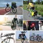West Biking 110Lb Capacity Almost Universal Adjustable Bike Cargo Rack Cycling Equipment Stand Footstock Bicycle Luggage Carrier Racks with Reflective Logo