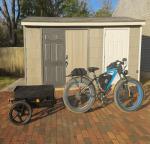 Xspec 2-in-1 Bike Cargo Trailer Pushcart, Bicycle Trailer with Removable Box and Waterproof Cover, Black, Pushcart Stroller with Tow Hitch and Removable Handlebar