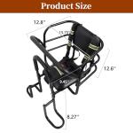 Bwcece Upgraded Rear Child Bike Seat,Back Mount Kid's Bike Seat with Foot Pedals Back Rest Handrail, Designed for Children Aged 18 Month to 8 Years Old,Easy Installation