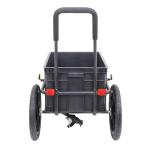 Xspec 2-in-1 Bike Cargo Trailer Pushcart, Bicycle Trailer with Removable Box and Waterproof Cover, Black, Pushcart Stroller with Tow Hitch and Removable Handlebar