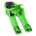 iBert Front Mounted Child Seat with Patented Mounting for Easy and Secure Installation - Child’s Bike Seat with 3-Point Safety Harness and Adjustable Foot Cups - Durable Plastic Shell, Green