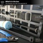 Rear E-Bike Rack Basket Holder – Wide Cargo Carrier for Suitcases, Delivery Backpacks & Crates, Includes Mounting Accessories and Bungee Tie Downs.