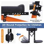 SHIAOBYC Kids Bike Seat Child Bike Seat Bicycle Seats for Children 2-5 Years Front Mount Kid Bicycle Seat Kids Bicycle Seats with Foot Pedals Front Mount with Handlebar Attachment Detachable