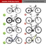 Bwcece Upgraded Rear Child Bike Seat,Back Mount Kid's Bike Seat with Foot Pedals Back Rest Handrail, Designed for Children Aged 18 Month to 8 Years Old,Easy Installation