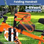 SHIAOBYC Kids Bike Seat Child Bike Seat Bicycle Seats for Children 2-5 Years Front Mount Kid Bicycle Seat Kids Bicycle Seats with Foot Pedals Front Mount with Handlebar Attachment Detachable