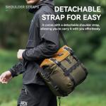 ROCKBROS Bike Handlebar Bag Waterproof Cycling Pouch 24L Bicycle Front Storage Pouch Bag with Shoulder Strap