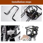 Bwcece Upgraded Rear Child Bike Seat,Back Mount Kid's Bike Seat with Foot Pedals Back Rest Handrail, Designed for Children Aged 18 Month to 8 Years Old,Easy Installation