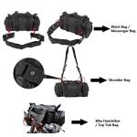 BraveHawk OUTDOORS Bike Handlebar Bag, 900D Nylon Oxford Multi-purpose Waist Bag Water Resistant Bicycle Cycling Pack (Black)