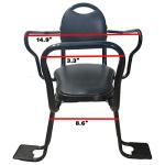 WORAMUK Rear Kid's Bike seat,Rear Child Bike seat,Rear Mount Bike seat with Armrests,Pedals and Harness for Most Adult Bike Ages 2 to 8 Years(Up to 110lb)