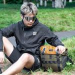 ROCKBROS Bike Handlebar Bag Waterproof Cycling Pouch 24L Bicycle Front Storage Pouch Bag with Shoulder Strap