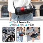 OFFBONDAGE Bike Handlebar Bag for Bicycle Front Storage Bag Waterproof Shoulder Bag with Shoulder Strap for Road Mountain Bike Bikepacking