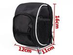 Disconano® Cycling Bike Bicycle Handlebar Bags Front Baskets Black with Rain Cover