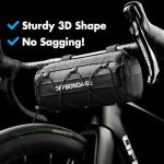 OFFBONDAGE Bike Handlebar Bag for Bicycle Front Storage Bag Waterproof Shoulder Bag with Shoulder Strap for Road Mountain Bike Bikepacking