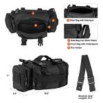 BraveHawk OUTDOORS Bike Handlebar Bag, 900D Nylon Oxford Multi-purpose Waist Bag Water Resistant Bicycle Cycling Pack (Black)