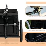 Aosom Bike Cargo Trailer, Bicycle Trailer Wagon Cart with Removable Storage Box, Quick Release 16" Wheels and Safe Reflectors, No Bottom