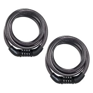 Master Lock Cable Bike Lock, 2 Pack
