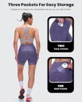 Sportneer Women's 4D Padded Cycling Shorts - Purple