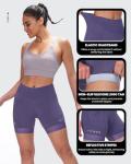 Sportneer Women's 4D Padded Cycling Shorts - Purple