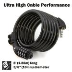 ETRONIC 6 ft. Resettable Bike Lock Cable