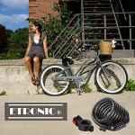 ETRONIC 6 ft. Resettable Bike Lock Cable