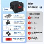 Folding Rear Bike Basket with Waterproof Liner