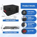 Folding Rear Bike Basket with Waterproof Liner