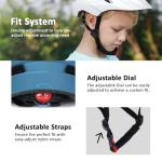 Adjustable Kids Bike Helmet with Visor & Light