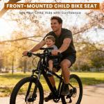 Front-Mounted Kids Bike Seat with Foot Pedals