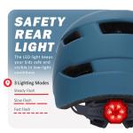 Adjustable Kids Bike Helmet with Visor & Light