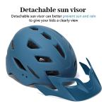 Adjustable Kids Bike Helmet with Visor & Light