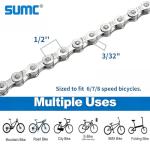 CUEQQY 6/7/8 Speed Bike Chain Replacement Kit