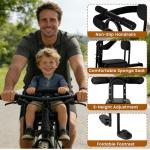 Front-Mounted Kids Bike Seat with Foot Pedals
