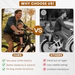 Front-Mounted Kids Bike Seat with Foot Pedals