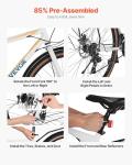VEVOR Lightweight Hybrid Bike with Shimano Drivetrain