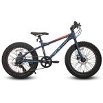 HH HILAND 20 Inch Kids' Bicycles Fat Tire Mountain Bike for Boys and Girls Age 5 + Years, 7-Speed, Dual-Disc Brake, Kids Beach and Snow Bicycle Blue