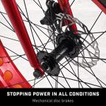 Mongoose Aztec Mens and Womens Fat Tire Bike, 18-Inch Steel Frame, 26-Inch Wheels, 4-Inch knobby tires, Red