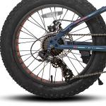 HH HILAND 20 Inch Kids' Bicycles Fat Tire Mountain Bike for Boys and Girls Age 5 + Years, 7-Speed, Dual-Disc Brake, Kids Beach and Snow Bicycle Blue