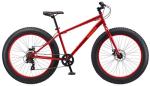 Mongoose Aztec Mens and Womens Fat Tire Bike, 18-Inch Steel Frame, 26-Inch Wheels, 4-Inch knobby tires, Red