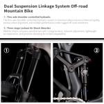 SAVADECK Carbon Fiber Soft Tail Mountain Bike All Terrain Suspension Off-Road Fox Front Fork and Adult Racing, Firepower Orange-M6100-12 Speed (Gray, 29 * 19)