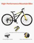 VEVOR Mountain Bike,29 inch MTB Bicycle with Full Dual Suspension,24 Speeds Twist Shifting,Dual Disc Brakes,Aluminum Alloy Frame, for/Men/Women