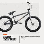 Mongoose Legion L60 Kids Freestyle BMX Bike, Intermediate Rider, Boys and Girls Bikes, 20-Inch Wheels, Hi-Ten Steel Frame, Micro Drive 25x9T BMX Gearing, Grey