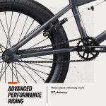 Mongoose Legion L60 Kids Freestyle BMX Bike, Intermediate Rider, Boys and Girls Bikes, 20-Inch Wheels, Hi-Ten Steel Frame, Micro Drive 25x9T BMX Gearing, Grey