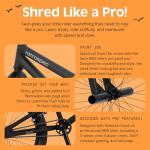 Retrospec Sesh BMX Bike for Kids - 20in Freestyle Bicycle with Pro-Level Features, Removable Axle Pegs & U-Brake - Durable Steel Frame Youth Bike with Shock-Absorbing Tires for Ages 6-11